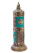 Подставка для благовоний из металла вертикальная украшена бирюзой высота 28см