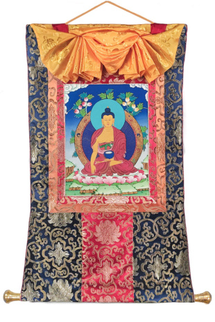 Рисованная Тханка Будда Шакьямуни 55х80см